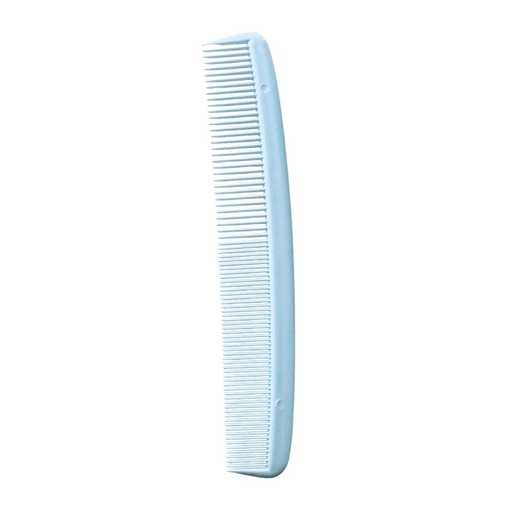 Vintage USA Pastel Blue Plastic Pocket Hair Comb 6.5" Retro Grooming Accessory